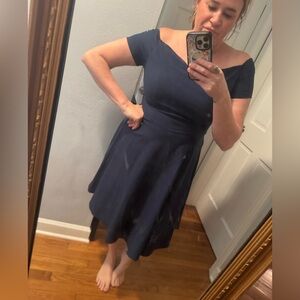 NWT Grace Karin Navy Off-Shoulder Mini Dress Size XL